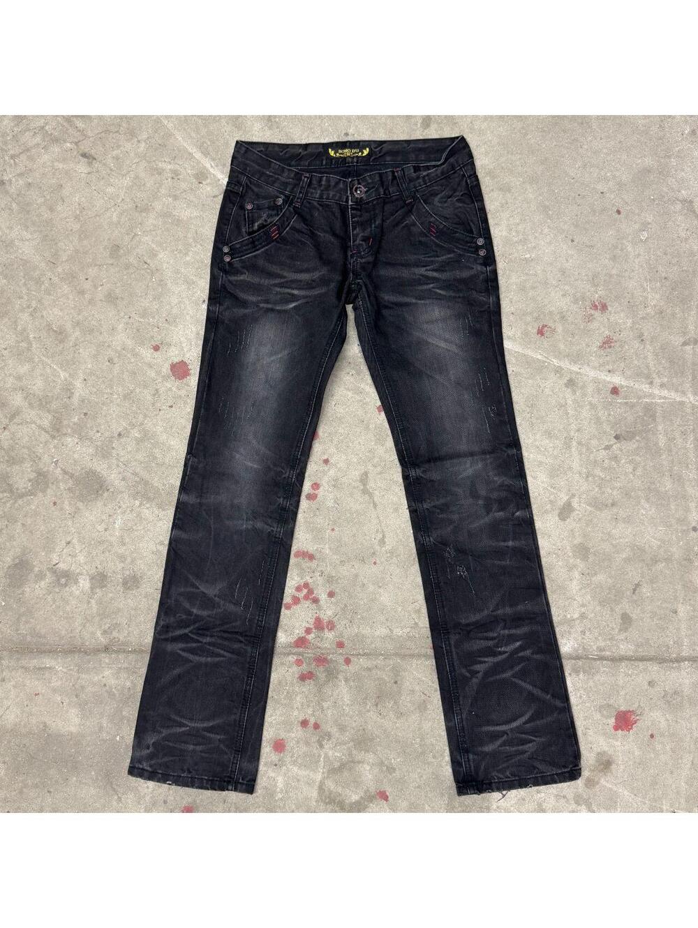 Vintage Y2K Ultra Low Rise Jeans Faded Sandblasted